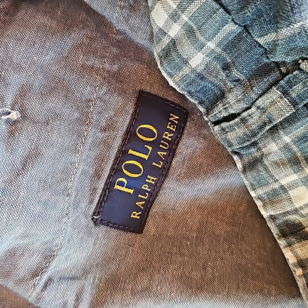 👪 Authentic India Madras by Ralph Lauren POLO 32 linen classic fit 9" shorts - Picture 7 of 9